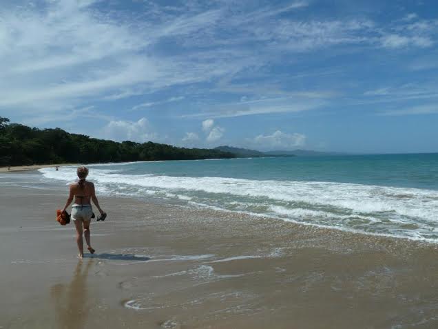 Natasha on the beach in Costa Rica