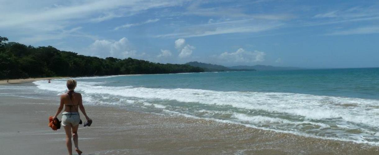 Natasha on the beach in Costa Rica